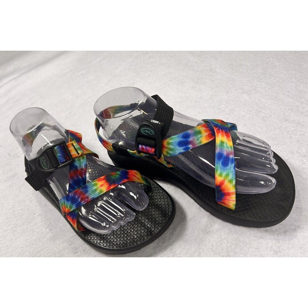 Chaco Rainbow Tie Dye Sport Sandals Womens 6W Outdoor Hiking Adjustable Straps